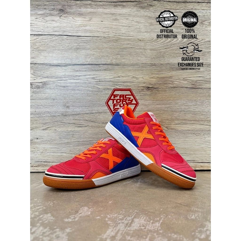 MERAH MUNICH XM-GRESCA (311) (สีแดง/ORANGE) รองเท้า FUTSAL