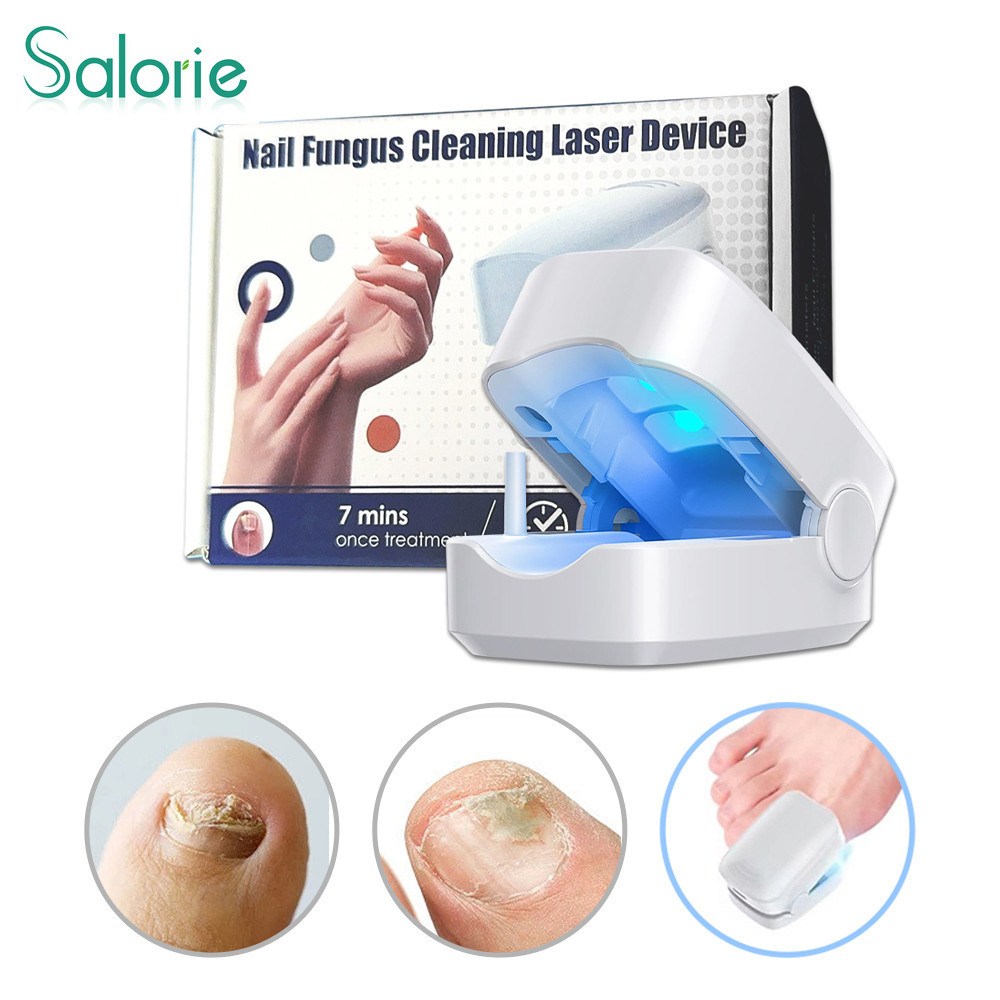 Salorie เล็บเชื้อราเลเซอร์อุปกรณ์เล็บเท้าบําบัด Anti-Fungus เครื่องบําบัดสําหรับ Onychomycosis 910nm 407nm ชาร์จ USB
