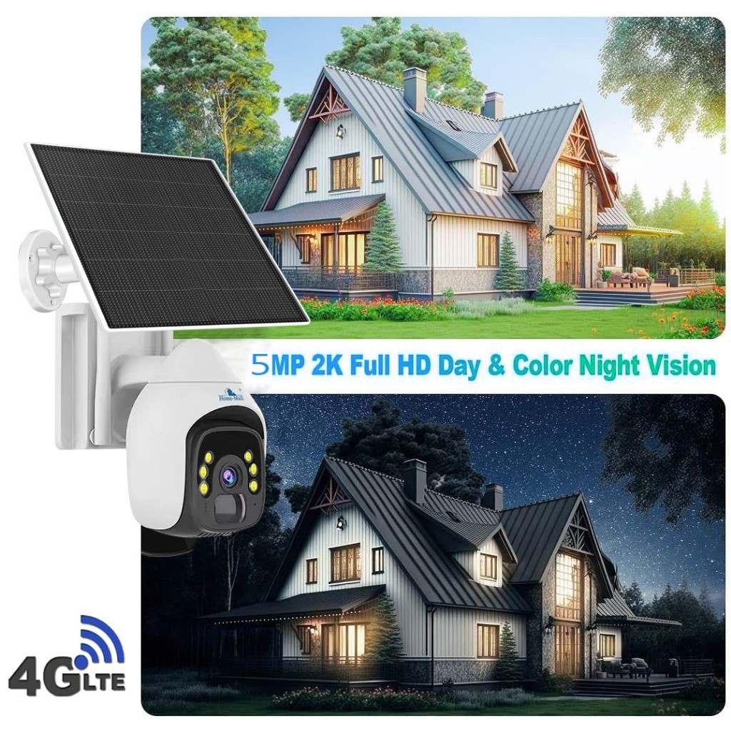 เฝ้าระวัง Junanvision กล้องวงจรปิด 4G /Wifi คมชัด5MP กันน้ำ full color AI Camera ควบคุมผ่านมือถือ ภา