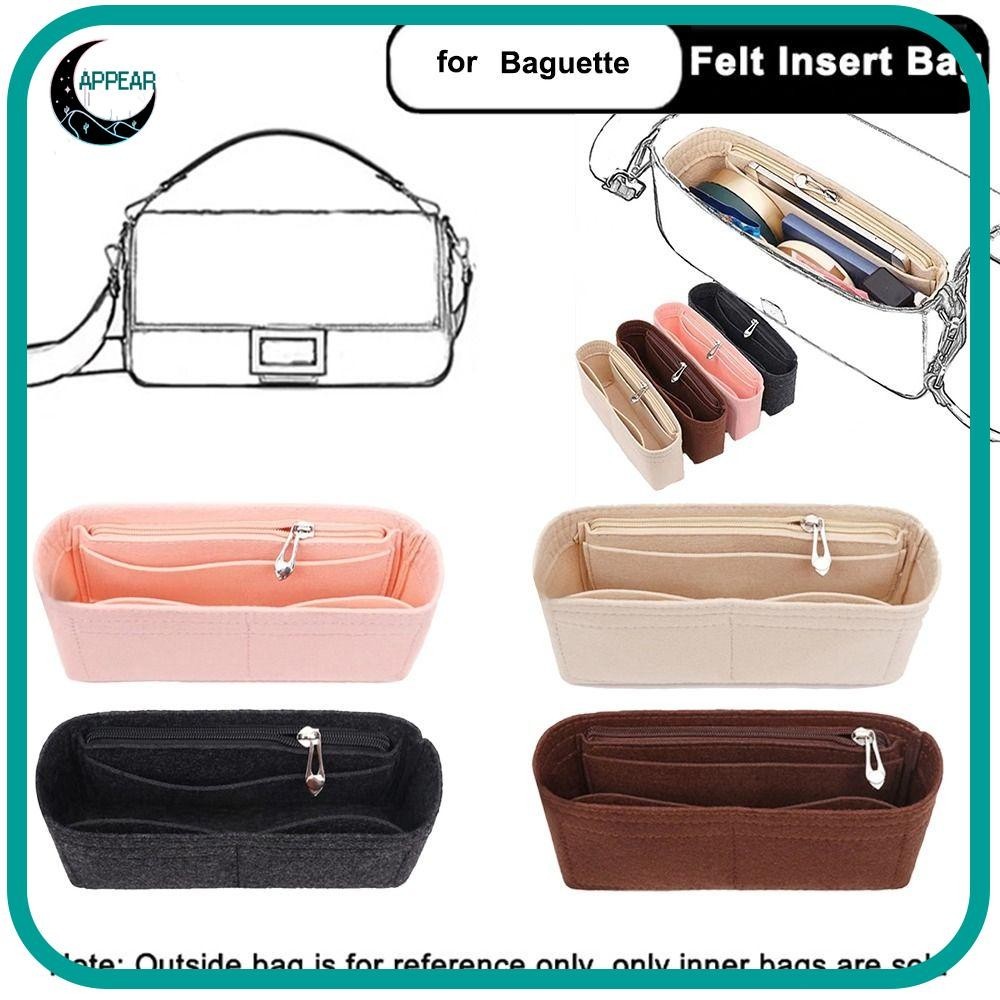 Appear กระเป๋าด้านในสักหลาด ทนทาน หลายช่อง สําหรับ Baguette