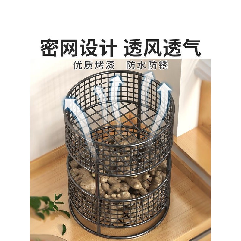 ตะกร้าใส่กระเทียมแบบแขวนผนังในครัวกล่องเก็บกระเทียมขิงชั้นวางเครื่องปรุงต้นหอมชั้นเก็บกระเทียมขิง evar - รูปที่ 7