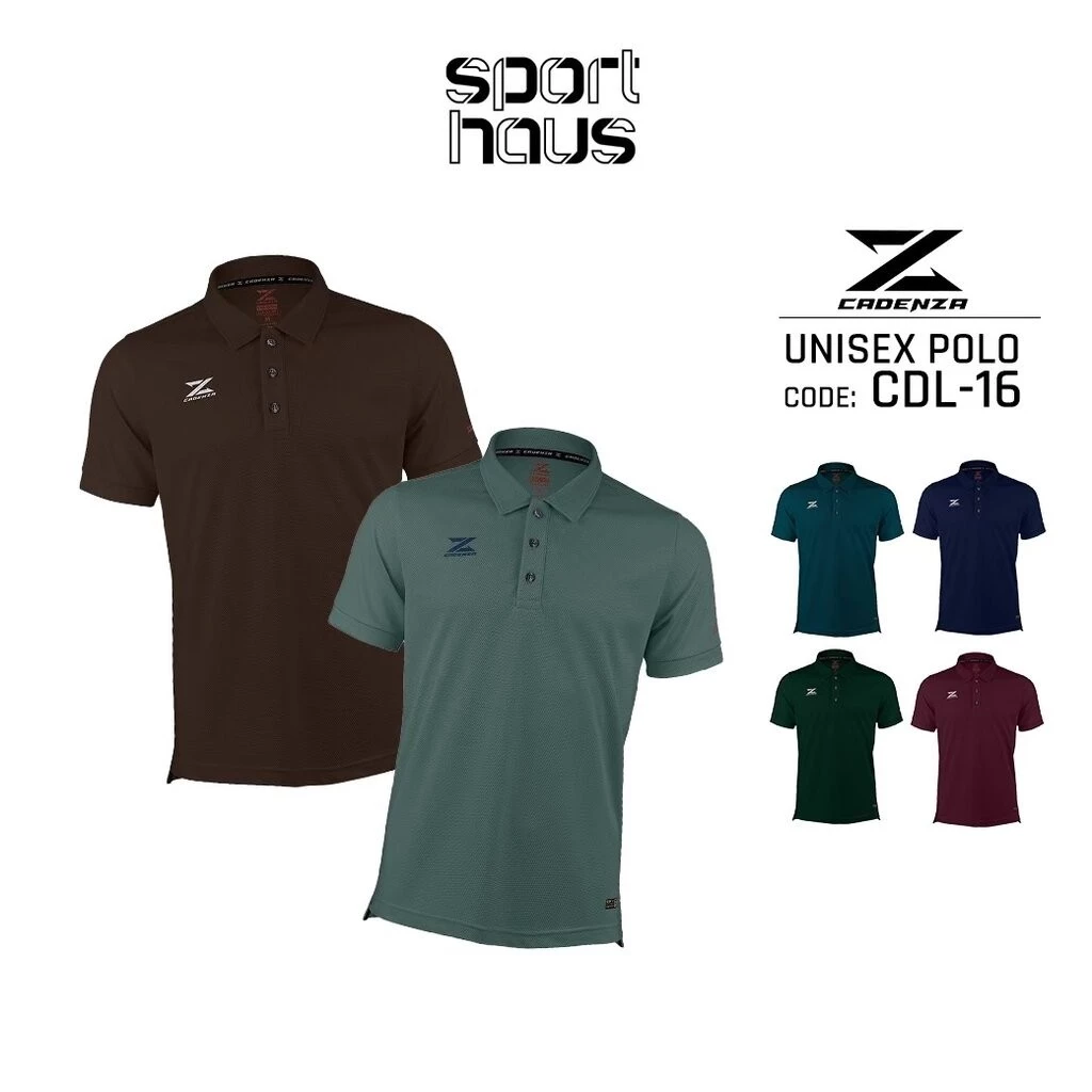 CADENZA เสื้อโปโล เสื้อคอปก พรีเมี่ยม คาเดนซ่า รุ่น CDL-16 - สีเขียว/เทา/กรมท่า/กรีน/แดงเข้ม/ช็อคโก