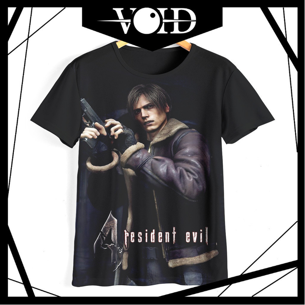 เสื้อยืดเด็กผู้ใหญ่เสื้อยืดเกมจัมโบ้ 05RE4 Resident Evil 4 Leon เสื้อผ้าเด็กเสื้อผ้าผู้ใหญ่เกมจัมโบ้