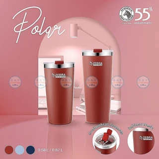 Zebra ถ้วยน้ำสุญญากาศ Polor 0.87 ลิตร หัวม้าลาย แก้วน้ำเก็บความเย็น แก้วเก็บความร้อน แก้วสุญญากาศ polar รหัส 112702