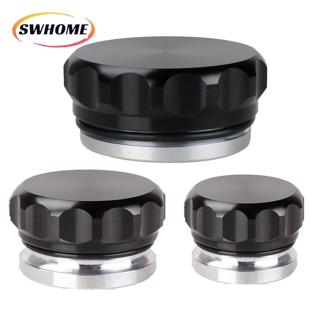 [SWHOME] ถังเก็บน้ําน้ํามันอลูมิเนียม Weld On Filler Neck & Cap สีดํา ในสต็อก
