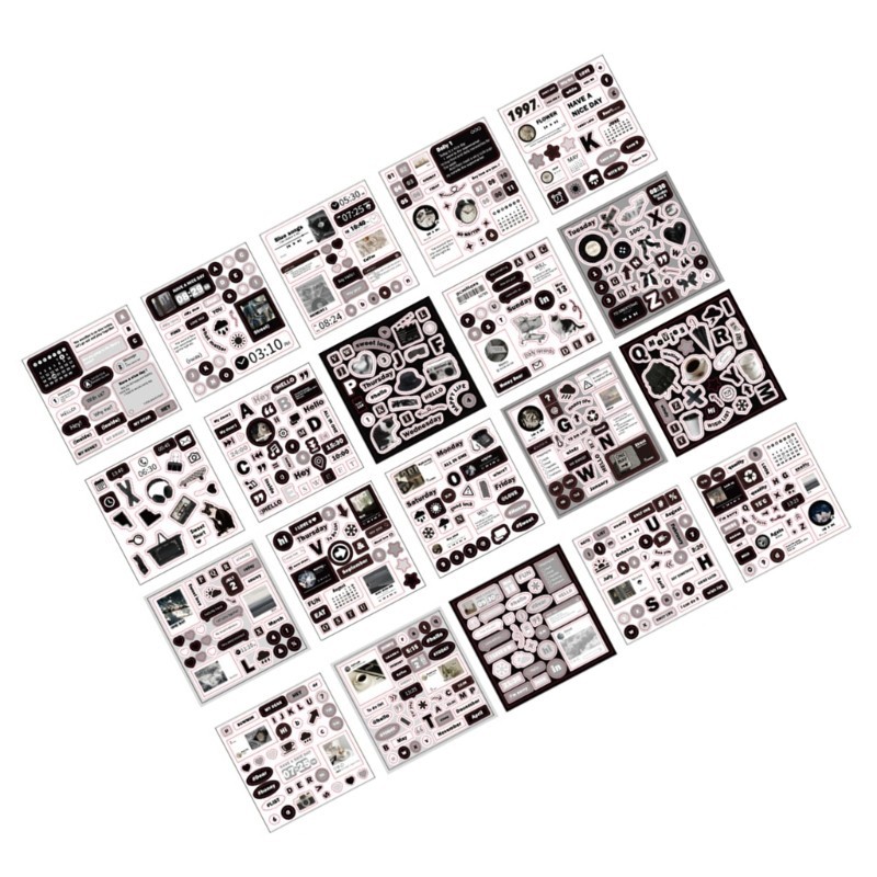 Seng 20Sheepts Scrapbooking Decals Scrapbooking สติกเกอร์ตกแต่งความงามสติกเกอร์สําหรับ Scrapbooking ไดอารี่ Planner Jou ราคา ถูกที่สุด ดีลบีเคเค แกลเลอรีภาพที่ 6