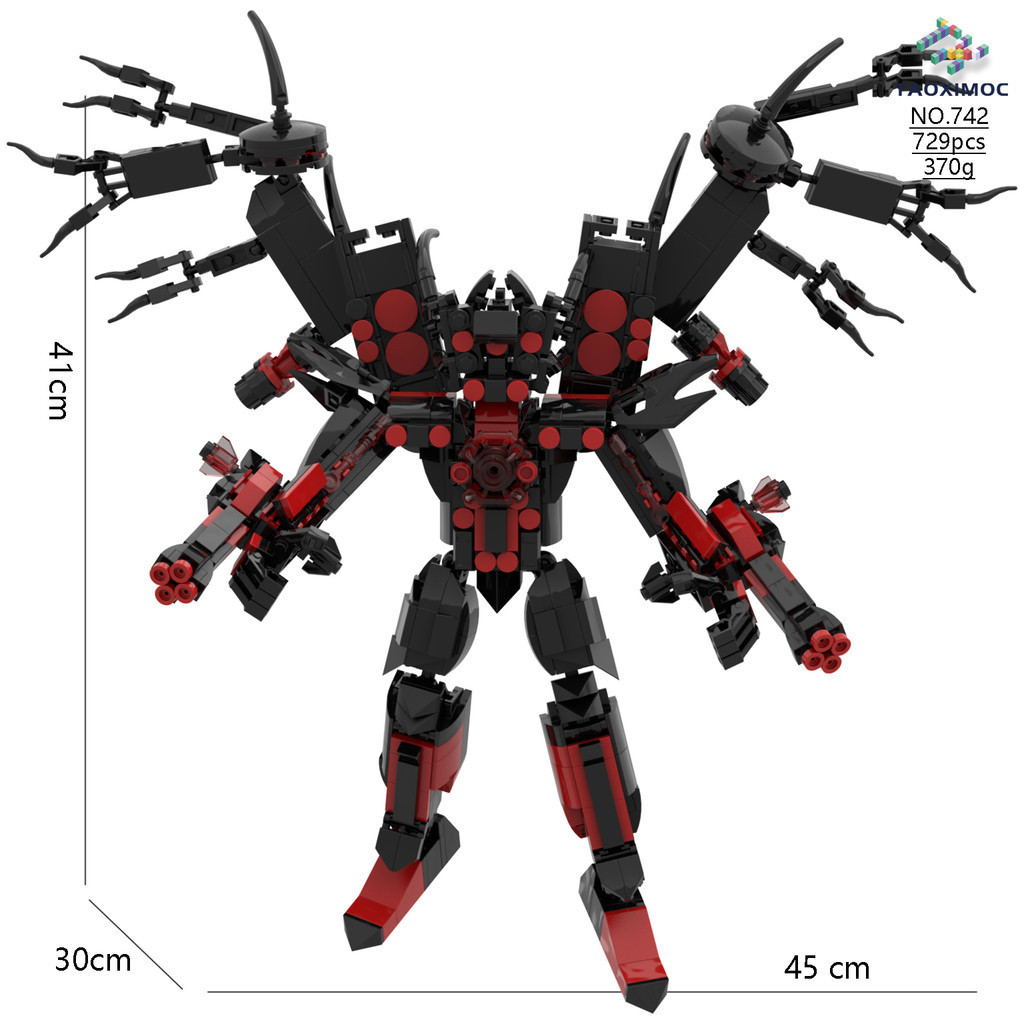 729pcs Lego Skibidi Toilet Titan Speak Man Trisomic Titan Speaker Man ของเล่นเด็กผู้ชาย