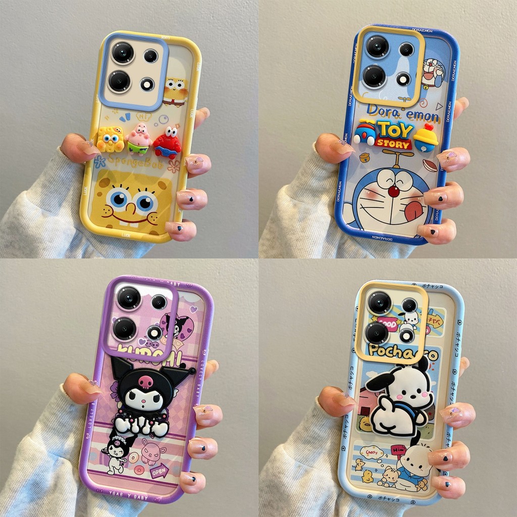เคส Infinix HOT 30 HOT 30i ซิลิโคนตุ๊กตาป้องกันการวางโทรศัพท์กรณีป้องกัน