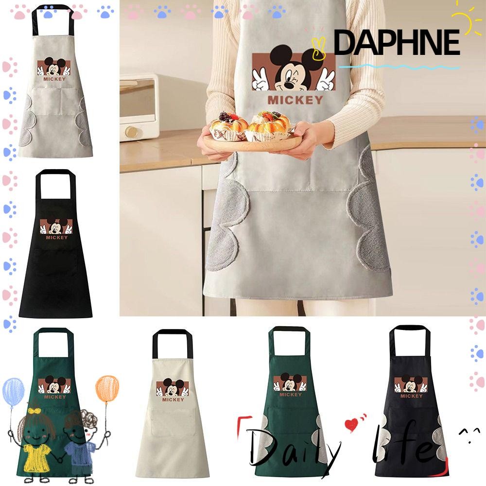 แดฟน์ ผ้ากันเปื้อนมิกกี้,กันน้ําพีวีซีครัวสม็อค,แขนกุดสามารถเช็ดมือกันน้ํามันเสื้อผ้าทํางานทําอาหาร