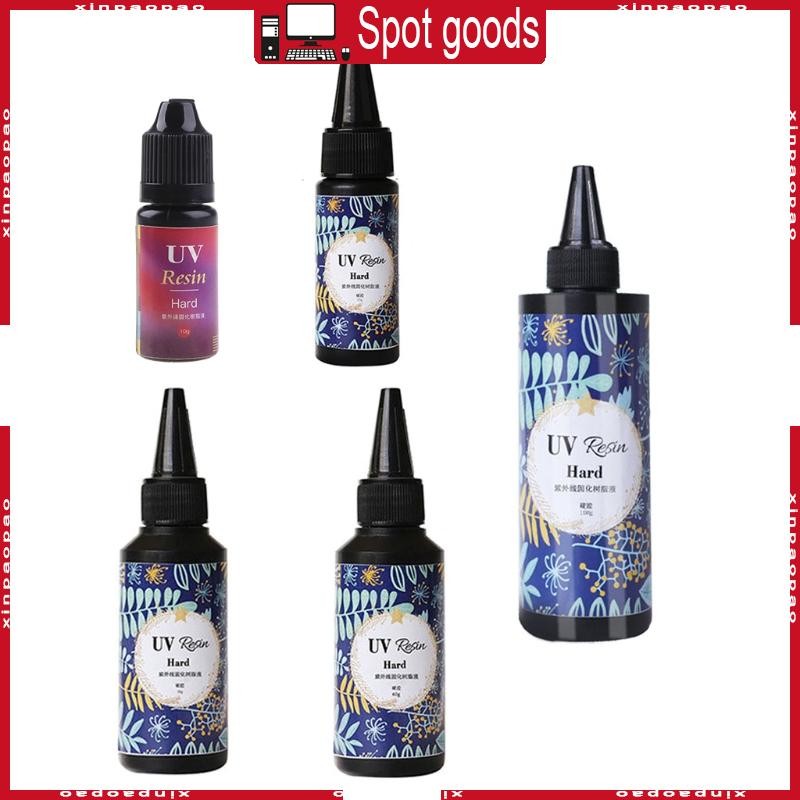 Xi UV เรซิ่นคริสตัลใสชนิดแข็งอัลตราไวโอเลต Fast Curing อีพ็อกซี่เรซิ่นสําหรับเครื่องประดับทําหัตถกรรมตกแต่งกาวโปร่งใส
