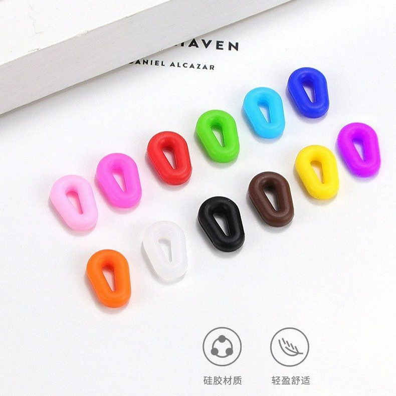 12 สี/1 คู่/รอบหยดน้ําซิลิโคนแว่นตา Anti-Slip หูตะขอหูหูฝาครอบวัดกีฬาหูคลิป/แว่นตาอุปกรณ์เสริม - รูปที่ 3
