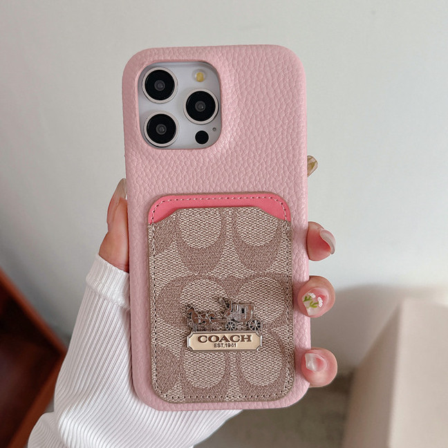 เคสช่องเสียบการ์ดแฟชั่นใหม่สําหรับ iPhone 16 Pro Max 11 12 13 14 15 Pro Max 16 Plus เคสโทรศัพท์หนัง