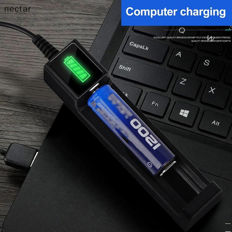 Tar 18650 1 สล็อต Smart Charge ปลอดภัย Fast Charge Li-Ion ชาร์จ Charger N