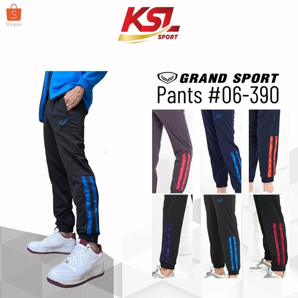 ใหม่! Grand sport กางเกงวอร์มแกรนด์สปอร์ต เนื้อผ้านุ่มใส่สบาย 2024/2025 รหัส 06-390 006390 สีกรมฟ้า/ดำฟ้า/ดำแดง/เทาโอโรส