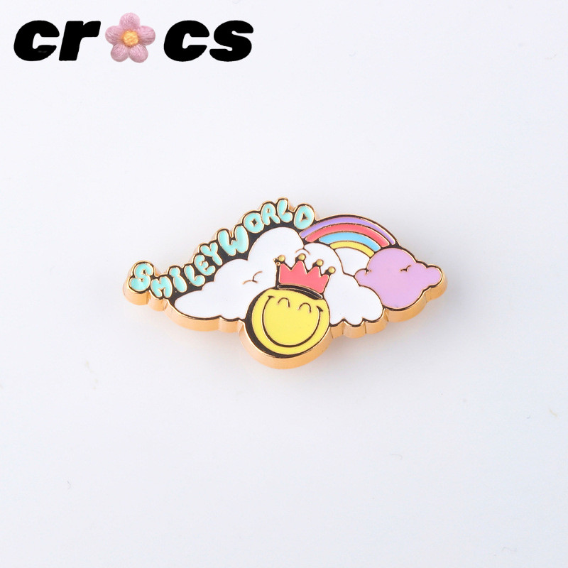 Jibbitz จี้คริสตัลเพชร โลหะ แฟชั่น อุปกรณ์เสริม สําหรับรองเท้า crocs