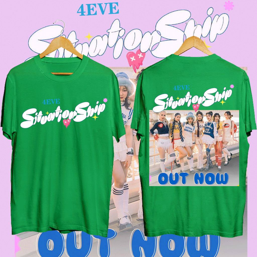💚💖🧸 💯    เสื้อยืดผ้าฝ้ายแท้ 4EVE -Situationship |official MV S-5XL