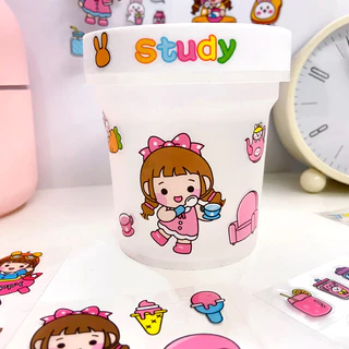 💥 จัดส่งจากประเทศไทย 💥 100 สติกเกอร์ ทําเอง คู่มือวัสดุตกแต่งเด็กถ้วยน้ําสติกเกอร์ใส สัตว์เลี้ยง สติ๊กเกอร์กันน้ํา