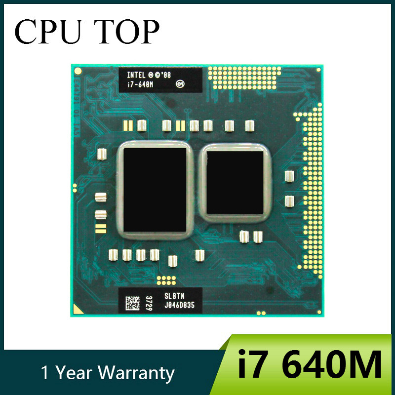 Intel Core I7 640m SLBTN Dual Core 2.8GHz L3 4M โน้ตบุ๊ค CPU แล็ปท็อปโปรเซสเซอร์ทํางานบน HM55