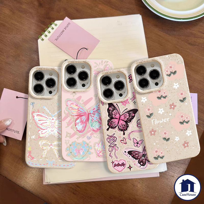 เคสซอฟท์ลายผีเสื้อแสนน่ารักเข้ากันได้สำหรับ VIVO Y15s Y17s Y27 Y36 Y21s Y12 Y78 Y21 Y20 Y16 Y15 Y12i Y02 V29 Y12s Y91