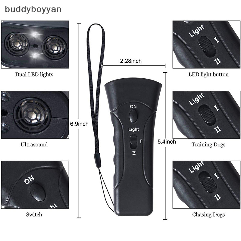 BBTH LED Ultrasonic Pet Dog Repeller Anti Barking Stop Bark Trainer Vary