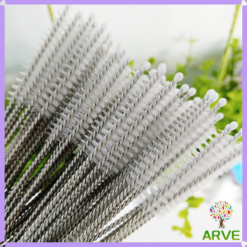 แปรงล้างหลอดดูด จุกนม ขนไนล่อน ไม่ทำให้เป็นรอย  Stainless steel soft straw straw brush