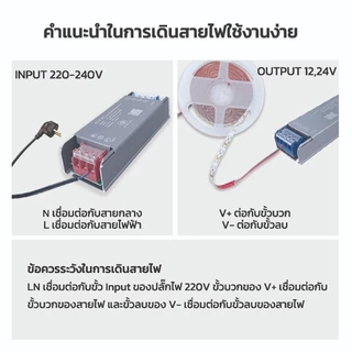 หม้อแปลง พาวเวอร์ซัพพลาย12V 24V 60W 100W 200W 300W 400W Switching LED Power Supplyต่อไฟเส้นเท่านั้น