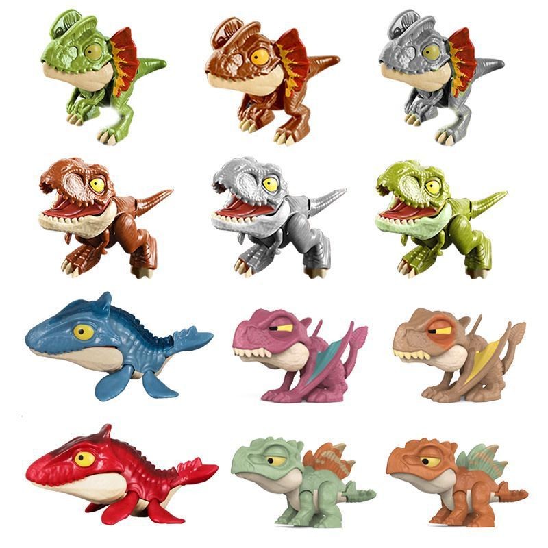 ใหม่ SEASON ไดโนเสาร์นิ้วมือของเล่น Jurassic กัดนิ้วตุ๊กตาไดโนเสาร์ Tyrannosaurus Triceratops เด็กสัตว์ Educ