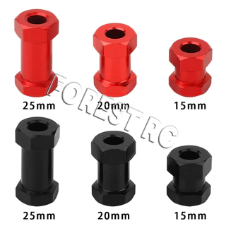 4x 1/10 อลูมิเนียม 12 มม.ล้อ Hex Hub 15/20/25 มม.ขยาย Coupler Adaptor สําหรับ RC Crawler รถอะไหล่ AXIAL AX10 SCX10 D90 CC01 F350