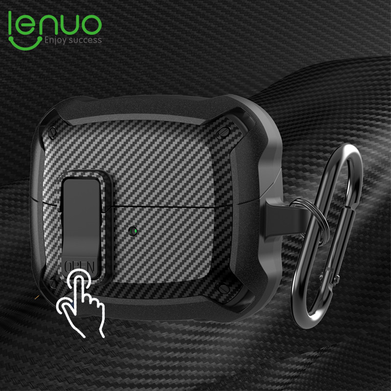 Lenuo หรูหรา Snap-on หูฟังสําหรับ Samsung Galaxy Buds3 Buds 3 Pro ปลอก Anti-Lost พวงกุญแจ Anti-fall กันกระแทกฝาครอบหูฟังเอียร์บัด