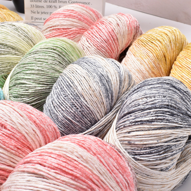 ไหมพรมฝ้าย 2ply เส้นไหมพรม ไหมพรมฟู 