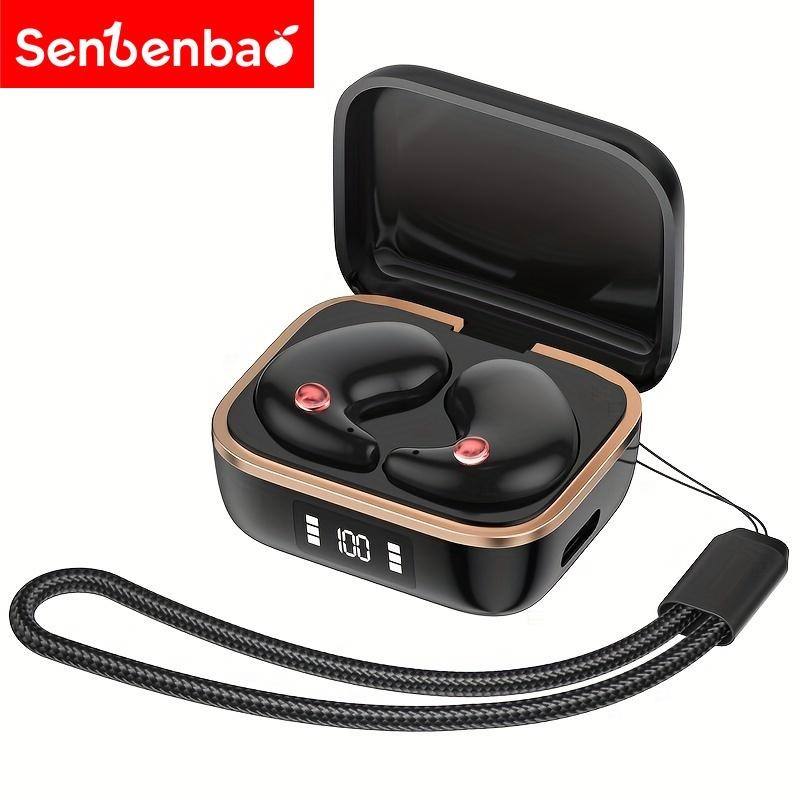 SENBENBAO Mini X55 PRO หูฟังไร้สายนอนหลับที่มองไม่เห็นหูฟังบลูทูธกีฬาชุดหูฟังสเตอริโอชาร์จไร้สาย ENC