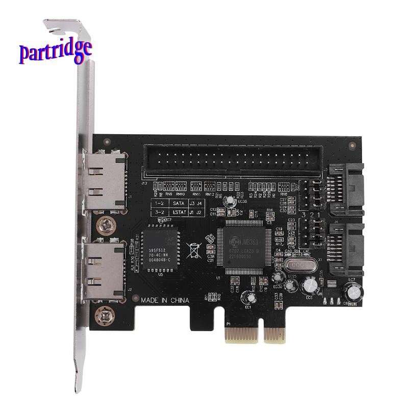 Pci to SATA Controller PCI to IDE PCI-E ถึง 2Sata IDE Jmb363 Disk Array Card Express การ์ดขยายอะแดปเตอร์