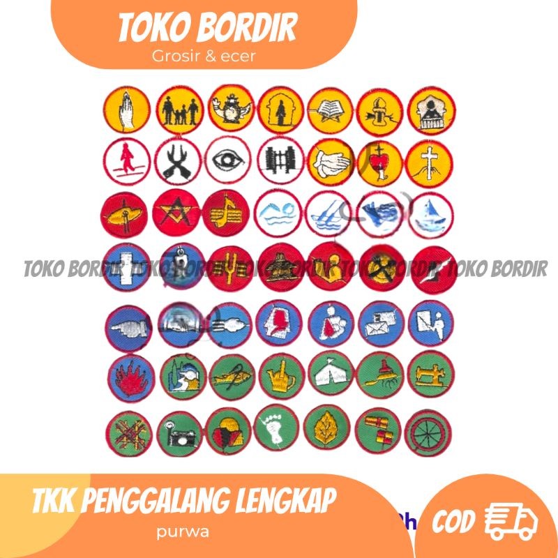 งานปักลูกเสือ Tkk ครบชุด / ลูกเสือ TKK purwa