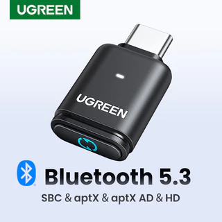 Ugreen USB C Bluetooth 5.3 เครื่องส่งสัญญาณ aptX SBC aptX AD HD Dongle Adapter สําหรับแล็ปท็อป PS5