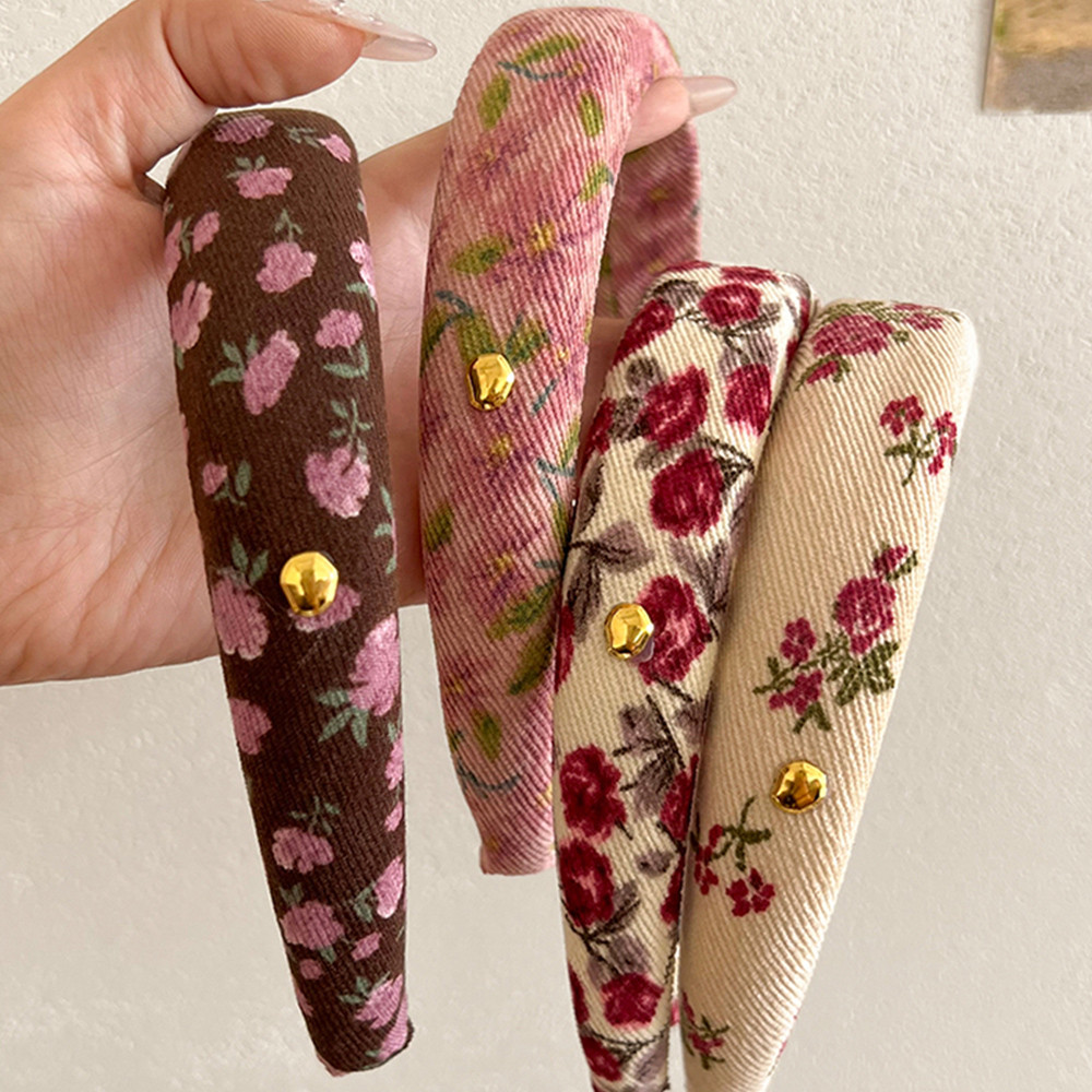 ที่คาดผมลายดอกไม้ย้อนยุคฝรั่งเศสแฟชั่นอเนกประสงค์ที่คาดผมหวานอารมณ์ที่คาดผมอ่อนโยนเครื่องประดับผม - รูปที่ 7