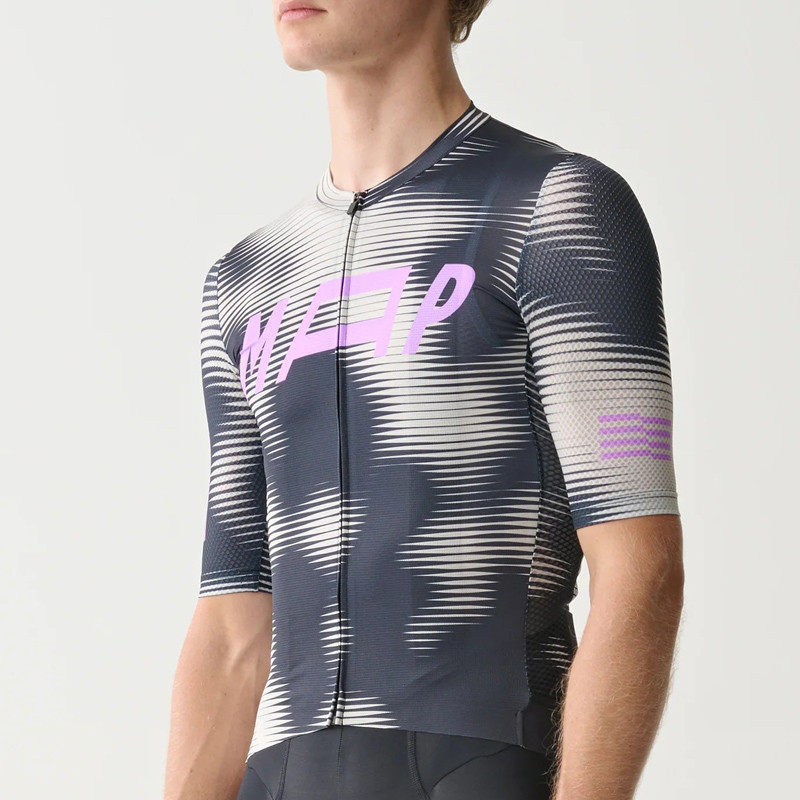 Powerband MAAP Privater Pro Jersey ผู้ชายฤดูร้อนน้ําหนักเบารุ่นการแข่งขันแขนสั้นเสื้อเจอร์ซีย์นักปั่น