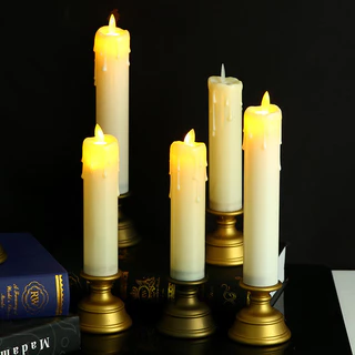 🕯️เทียนจำลอง LED🕯️เทียนอิเล็กทรอนิกส์ เทียนปลอม น้ำตาเทียน ดินเนอร์ใต้แสงเทียน ปาร์ตี้ใต้แสงเทียน
