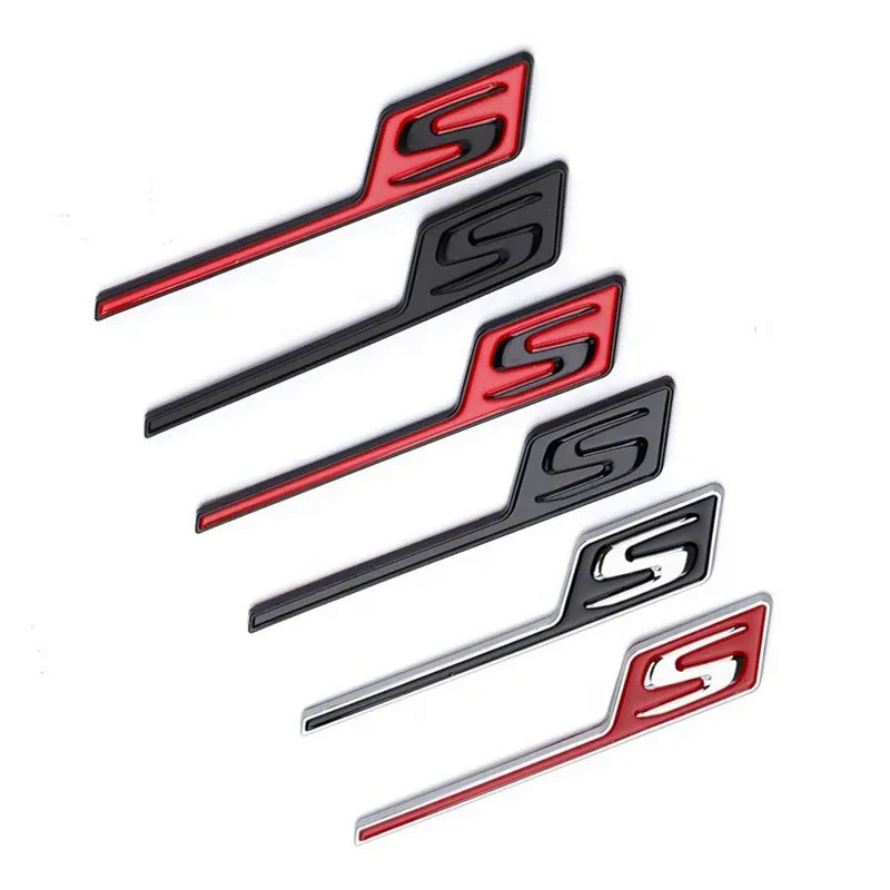 3D ABS Car Rear Trunk Badge Sticker Emblem S Logo For Mercedes Benz AMG A45 W176 GTS GT43S GT63S CLA