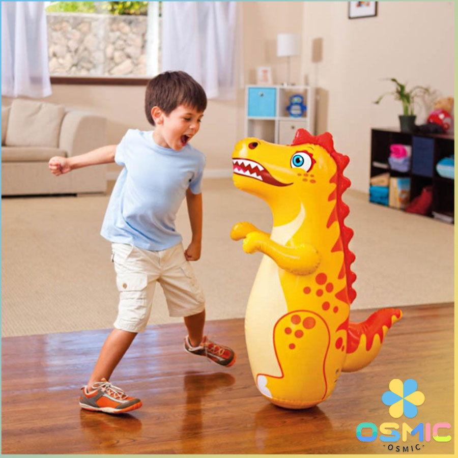 MIC ตุ๊กตาเป่าลม 3-D "ตุ๊กตาล้มลุก" ของเล่นออกกำลังกาย Inflatable tumbler [A603]