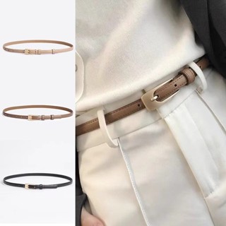 เข็มขัดลำลอง อุปกรณ์โลหะ สีพื้น เบสิก สำหรับผู้หญิง 100CM (ส…