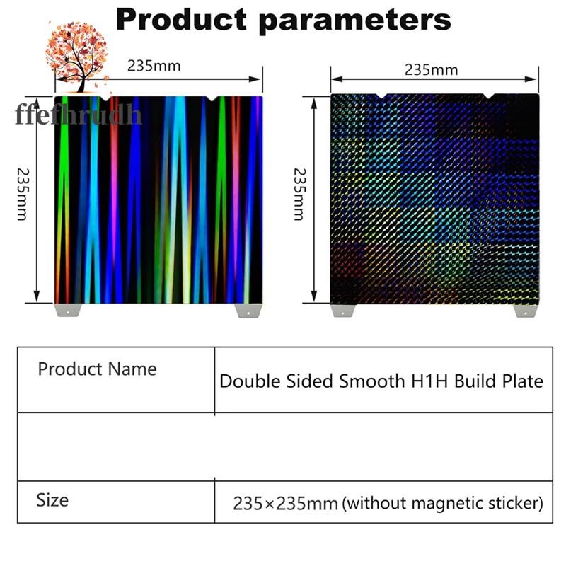 Super H1H 3D Printer Platform K1 K1C Sheet 235x235mm,Smooth H1H Build Plate Spring Steel Print Bed