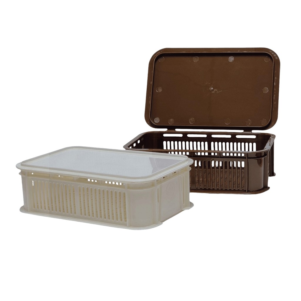 กล่องเก็บของ ใส่ของอเนกประสงค์ มีรูระบายอากาศ เก็บหอม กระเทียม เครื่องเขียน ช้อนส้อม รุ่น 8033