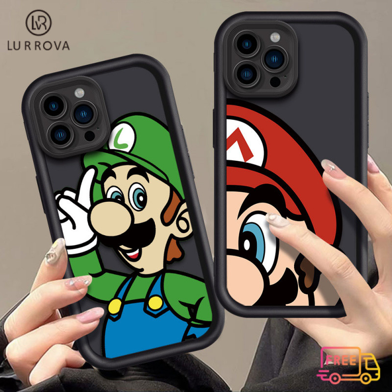 เคสโทรศัพท์ OPPO A3X A3 Pro A80 A60 A79 A58 A18 A17 A57 2022 4G A78 A5S A12การ์ตูน Super Mario Anti-Fall TPU เคสซิลิโคน