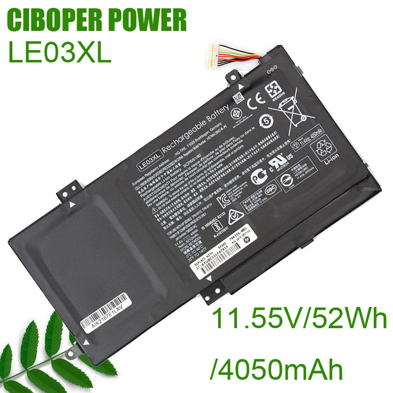 CP Genuine Battery LE03XL 11.55V/52WH For X360 M6-W102DX W102DX 796356-005 HSTNN-YB5Q HSTNN-UB60 HST