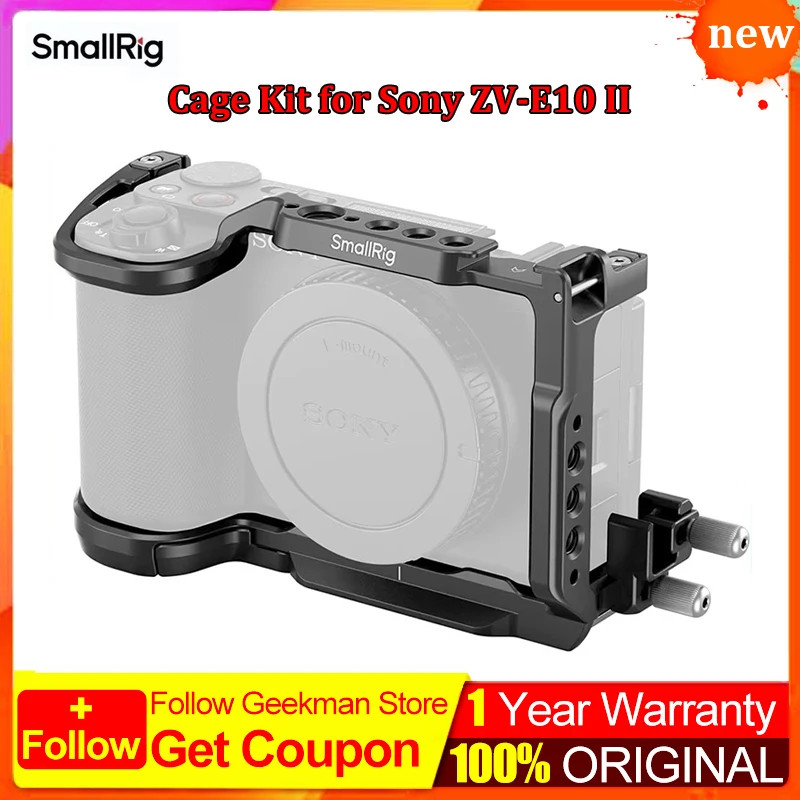 Smallrig สําหรับ Sony ZV-E10 II Cage Kit พร้อม Arca-Swiss Quick Release Plate สําหรับ DJI RS 2 / RSC