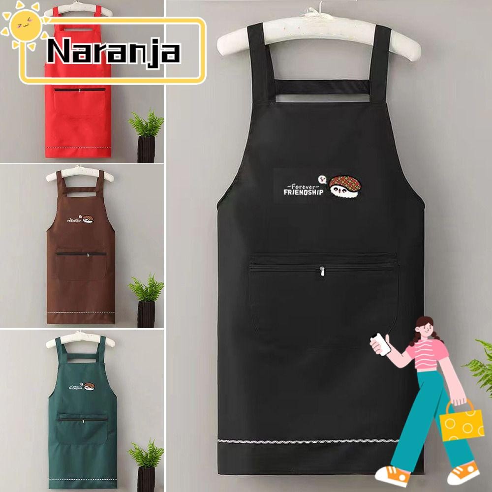 Naranja ผ้ากันเปื้อน Antipaste Barista, ผ้ากันเปื้อนในครัวกันน้ําในครัวเรือน, เครื่องมือทําความสะอาด Abrasion ร้านอาหารชุดร้านอาหาร