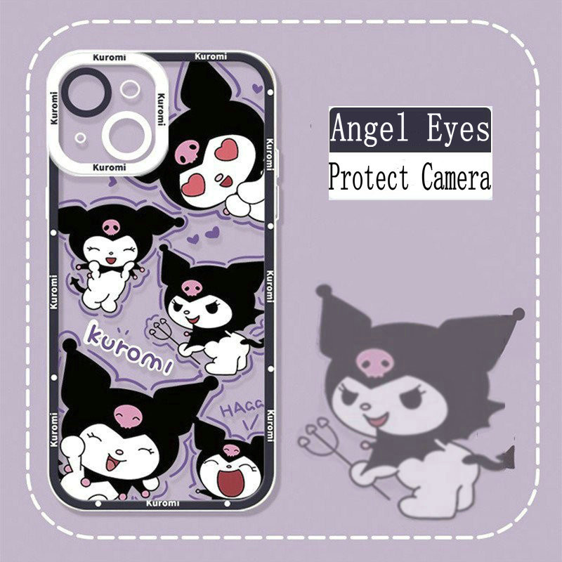 เคส OPPO Reno 12 12F 11 11F 10 8 Pro 8T 8Z 7 7Z 6 6Z 5 4 2F 4G 5G Reno12 Reno11 F Reno12F Reno11F Reno10 Reno8 T Z Reno8T Reno8Z Reno7 Reno7Z Reno6 Reno6Z Reno5 Reno4 Reno2 F Reno2F Angel Eyes Transparent Protect Camera Kuromi Pochcoo Soft Case