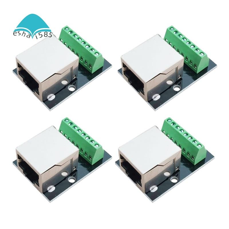 Eshai5854PCS Rj45 Ethernetหญิงซ็อกเก็ตเชื่อมต่อ Breakout Board,2.54mm Connector Board Shielded Network Adapter Terminal