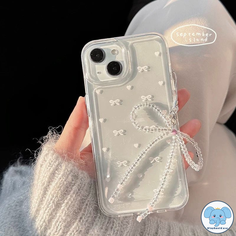 สร้อยข้อมือโบว์หัวใจรักหลากสีสัน เคสRedmi 10 12 13C 10C 9C 9A 9 A1 12C 9T Note 13 9 8 10 11 12 Pro Max Poco C65 C55 M3