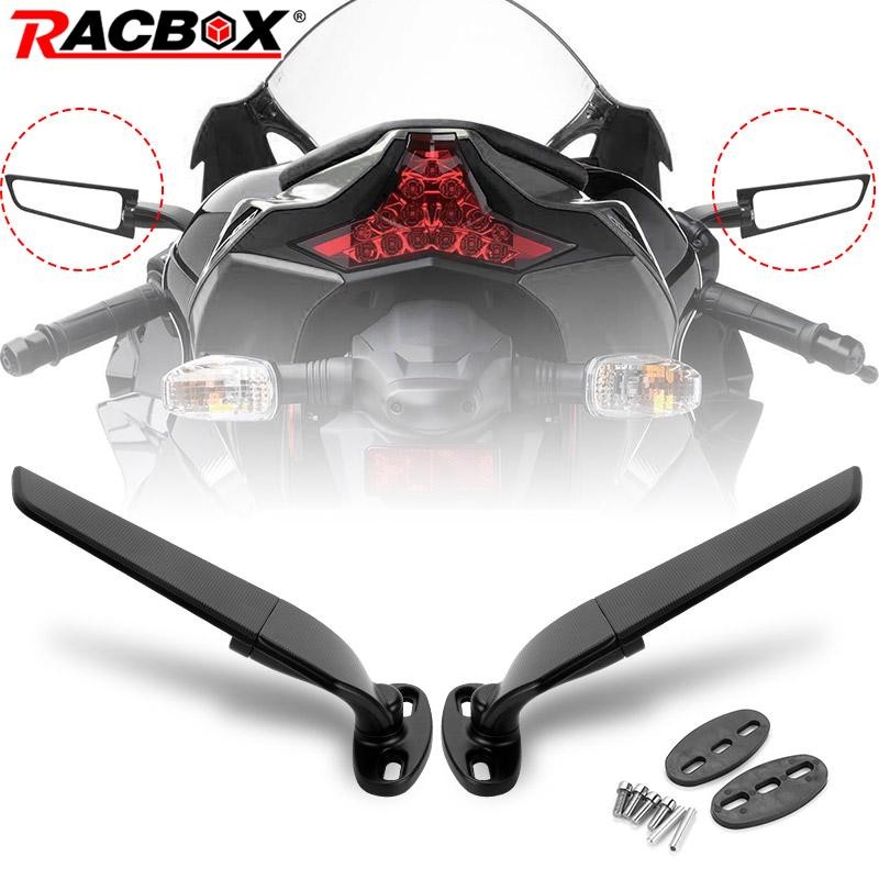 Yกระจกมองหลังด้านข้างของรถจักรยานยนต์อลูมิเนียมอัลลอยด์อเนกประสงค์สำหรับ Ninja 250 300 400 650 ZX6R 